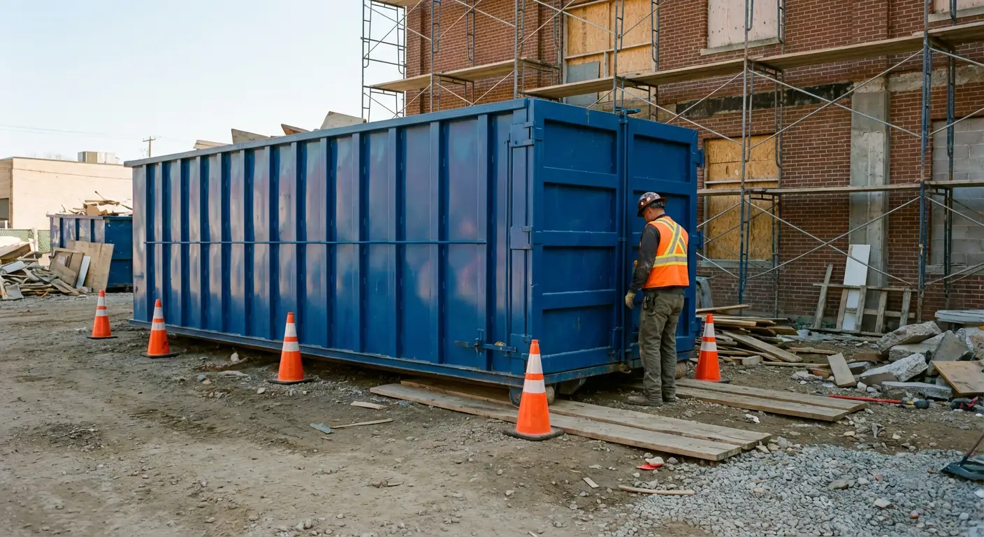 Safety inspection of dumpster placement site in South Bend, IN