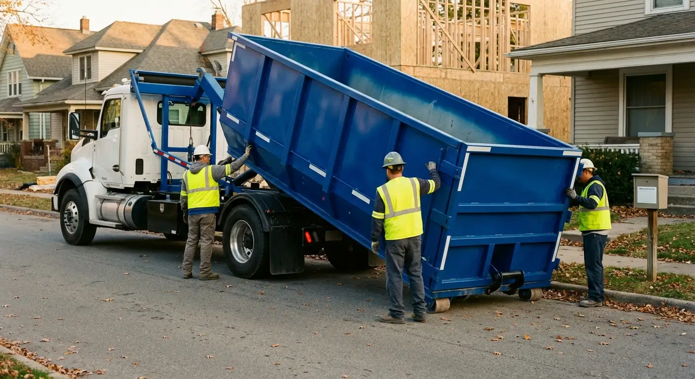 Construction dumpster delivery and waste management in South Bend