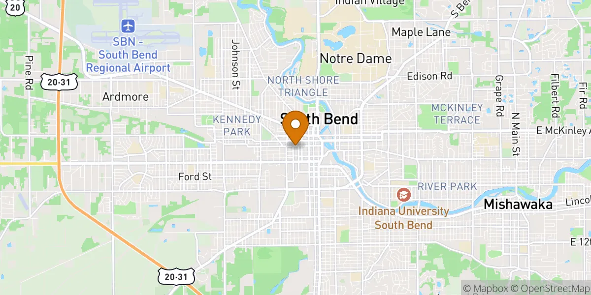  neighborhood map in South Bend, IN