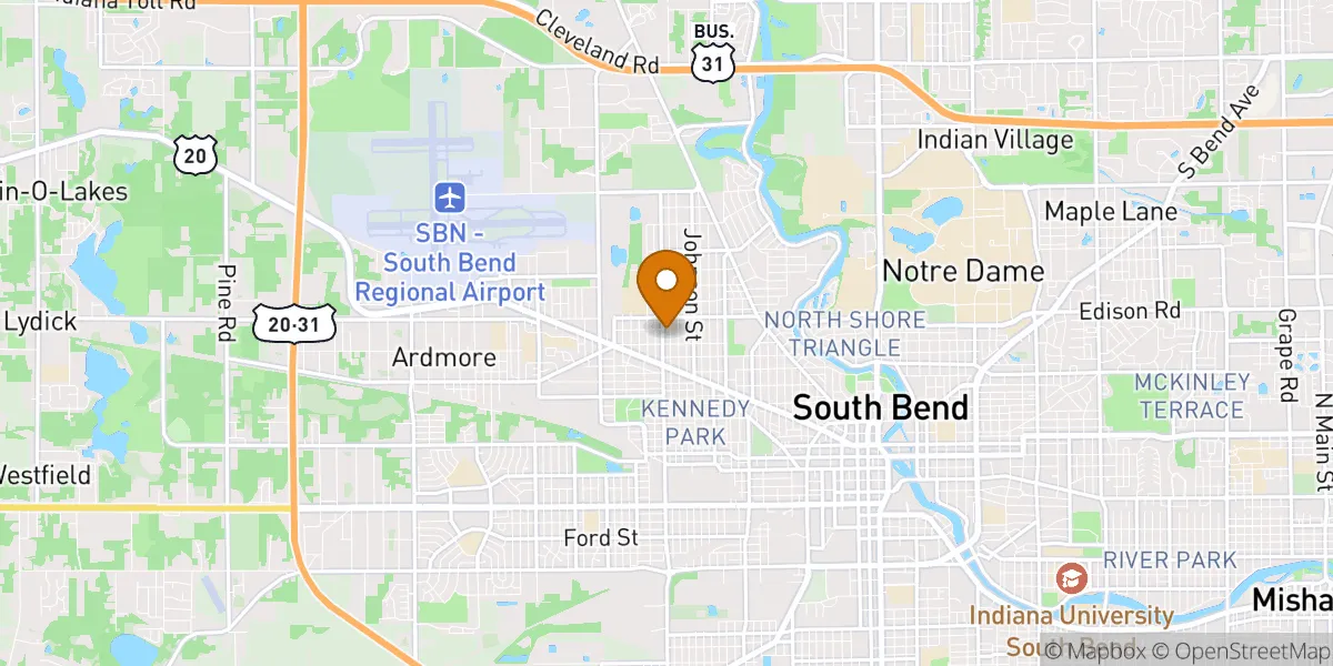  neighborhood map in South Bend, IN