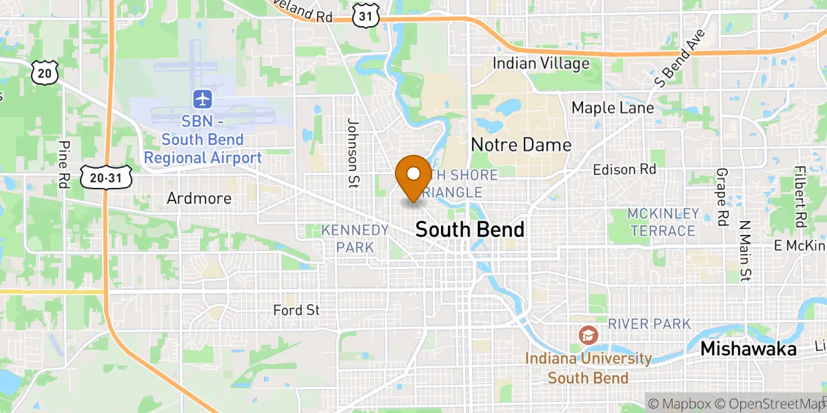  neighborhood map in South Bend, IN