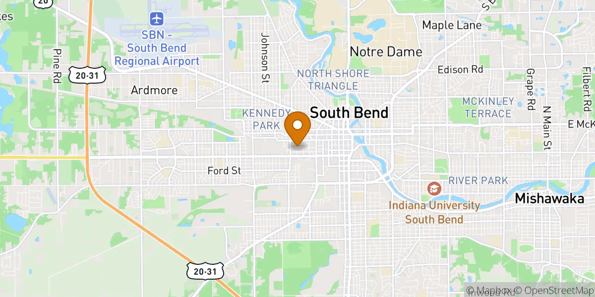  neighborhood map in South Bend, IN