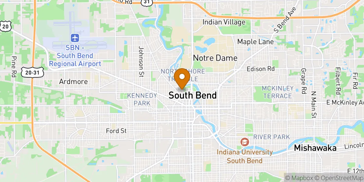  neighborhood map in South Bend, IN