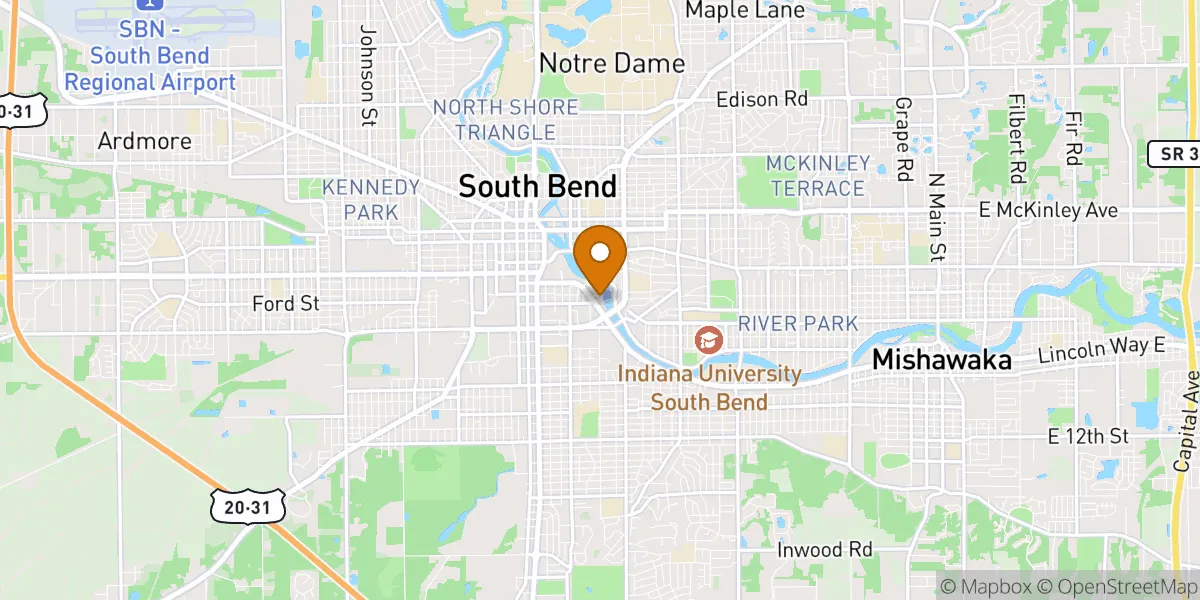  neighborhood map in South Bend, IN